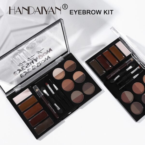 Professional Eyebrow Enhancers Cream Powder Palette Brow Stamp Kit Tattoo Makeup Contour Waterproof Tint Stencil Eyebrow Pencil - Image 3