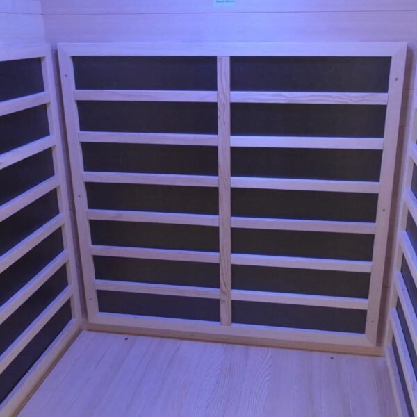 TMG LIVING 2 Person Indoor FAR Infrared Sauna Room, Natural Canadian Hemlock, Bluetooth Speakers, Tempered Glass Door, TMG-LSN20 - Image 7