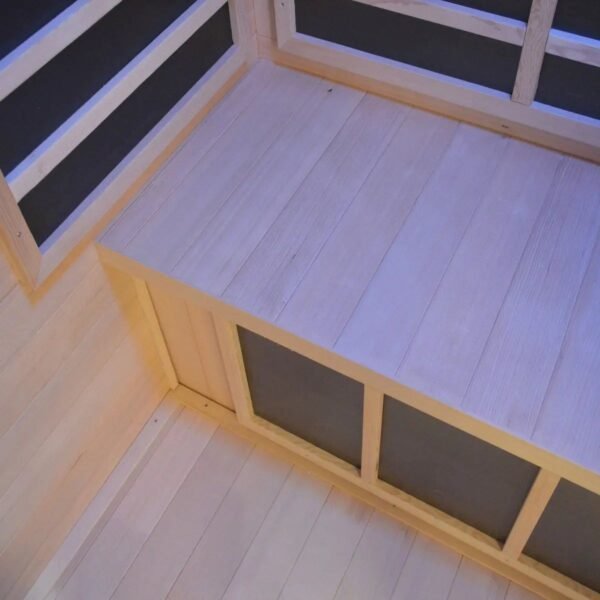 TMG LIVING 2 Person Indoor FAR Infrared Sauna Room, Natural Canadian Hemlock, Bluetooth Speakers, Tempered Glass Door, TMG-LSN20 - Image 10