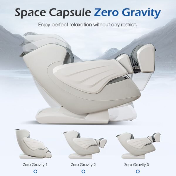 BOSSCARE 2023 Brand New Update GR8686 Massage Chairs with AI Voice, App Control SL Track Zero Gravity Full Body Massage Recliner Gray - Image 7