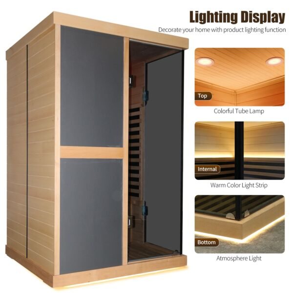 Double person V-shaped far infrared sauna room - Image 3