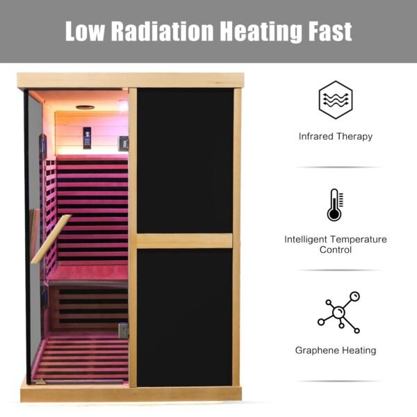 Double person V-shaped far infrared sauna room - Image 5