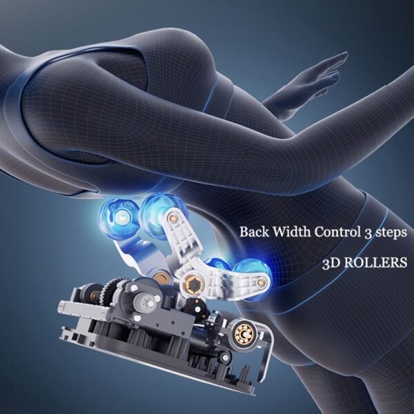 Full Body Zero Gravity Shiatsu Massage Chair SL-Track Recliner with Airbag Speaker LCD Screen Remote Control Voice Control Back/Leg Heat - Image 5